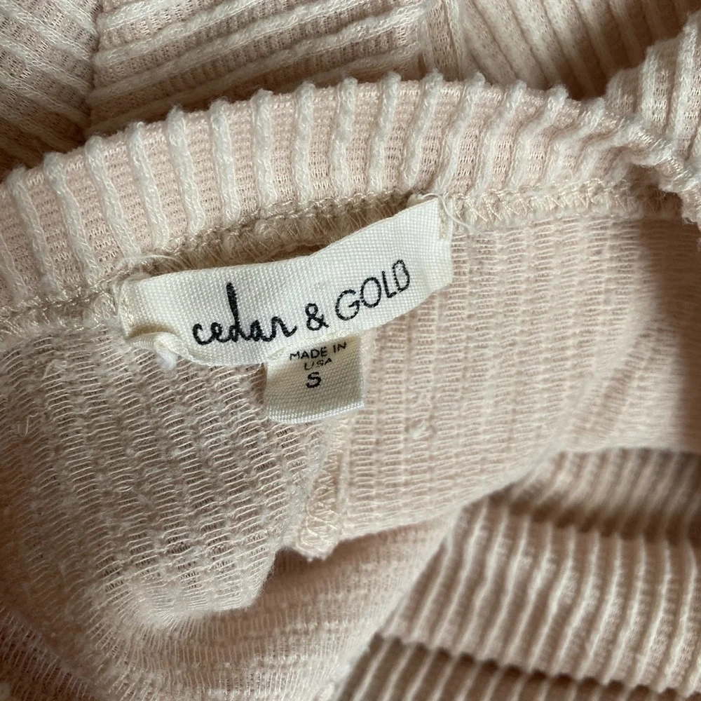 Cream Ribbed Knit Lightweight Sweater - Picture 4 of 4